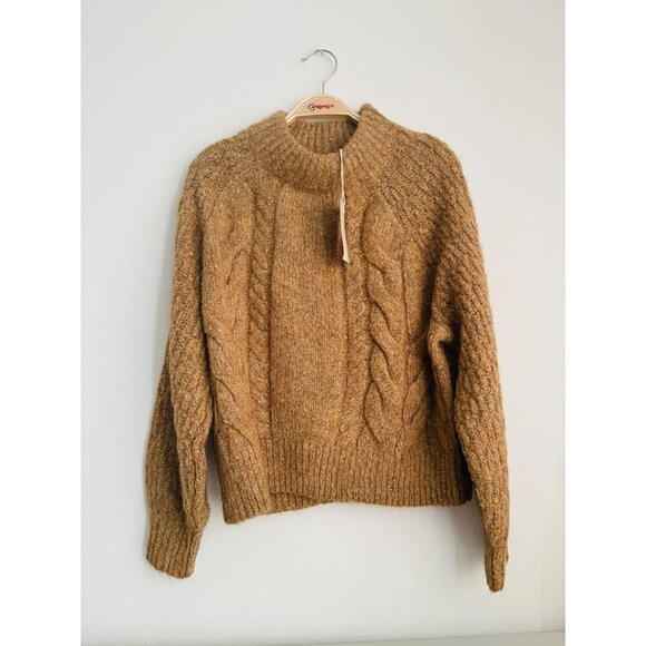 NWT a new day brown mock turtle neck chunky knit sweater - Picture 4 of 7